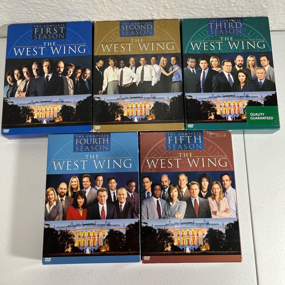 The West Wing Seasons 1-5, (DVD Lot Of 5 Set).  Pre-Owned/Tested: All DVDs Work